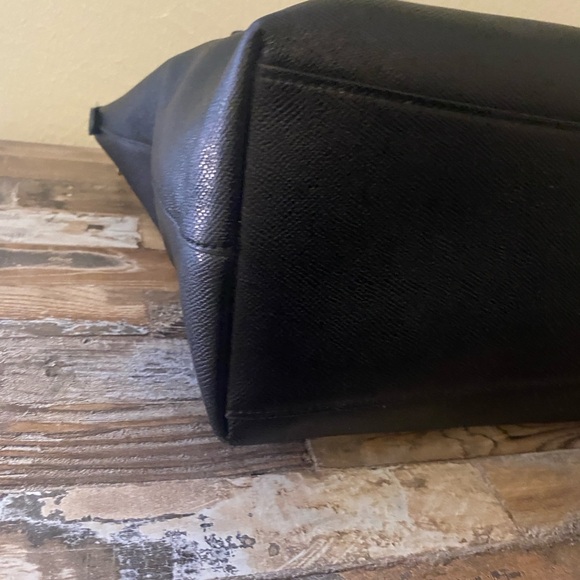 Coach Black Textured Leather Tote - Picture 12 of 14